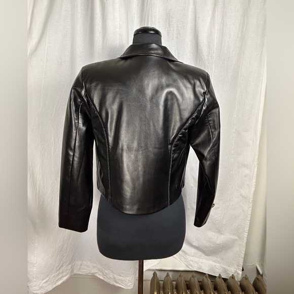 NWOT Seta Military Inspired Faux-Leather Jacket - Picture 3 of 9